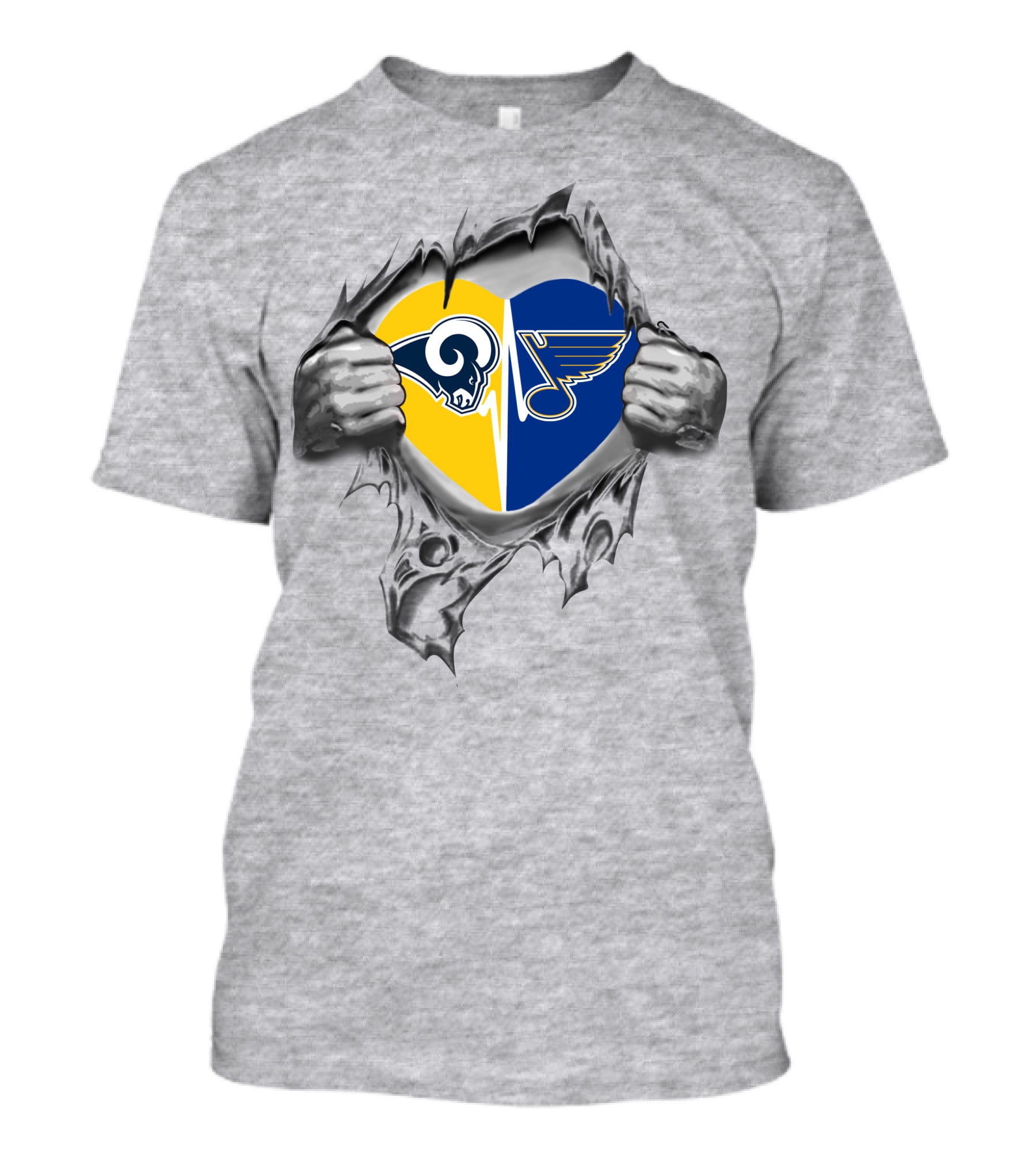 Rams Louis Blues Heart Revealed T-Shirt