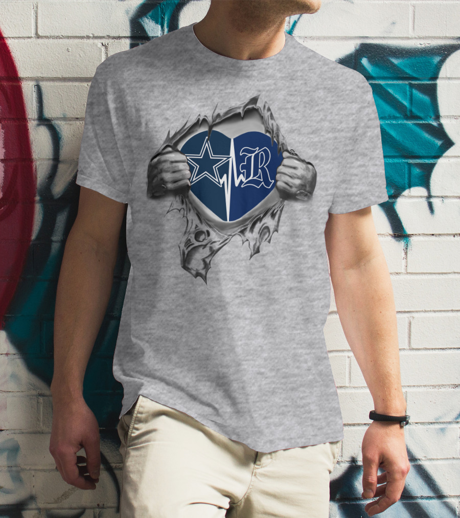 Dallas Cowboys Rice Owls Heart It's In My Heart T-Shirt