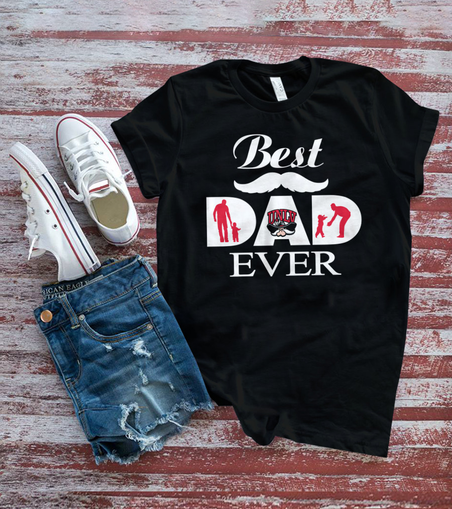 Best Dad Ever Unlv Rebels '18 Silhouette T-Shirt