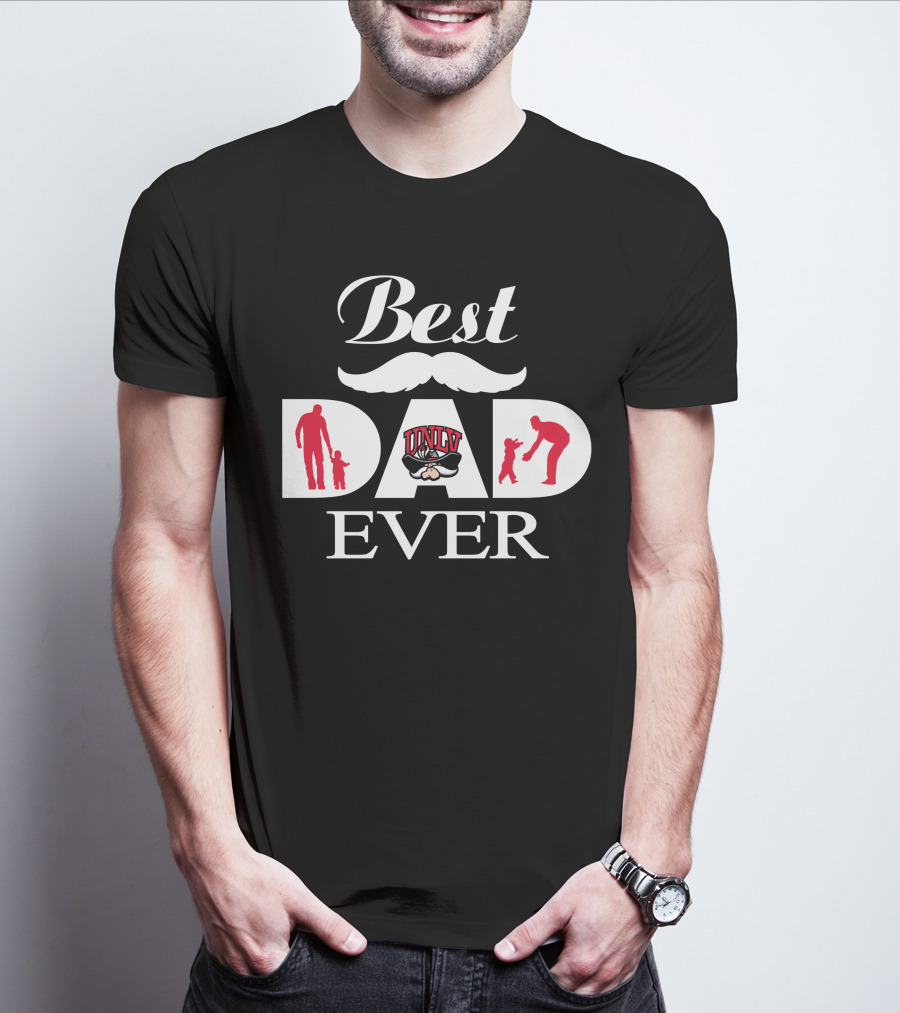 Best Dad Ever Unlv Rebels '18 Silhouette T-Shirt