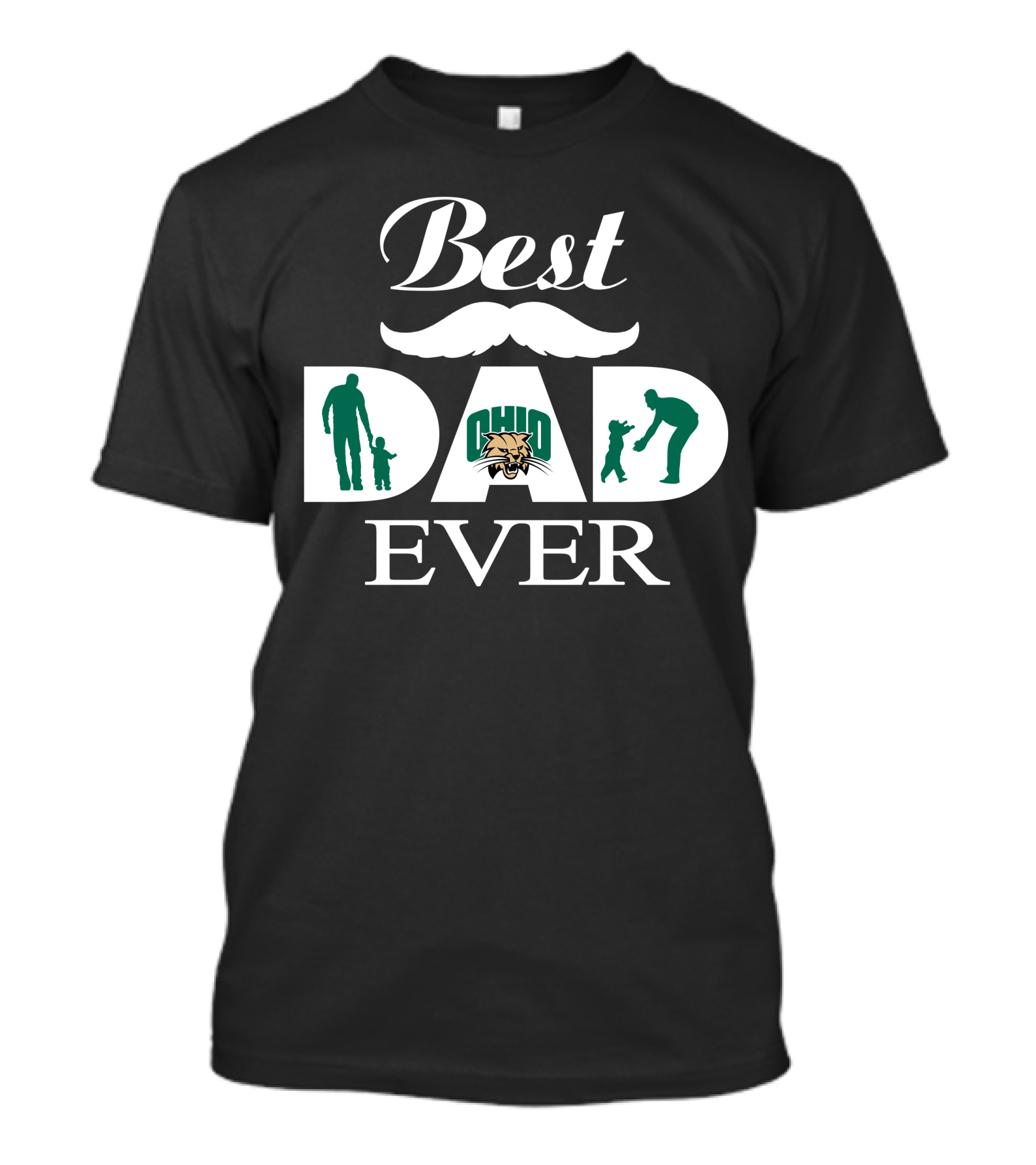 Best Dad Ever Ohio Bobcats Father's Day T-Shirt