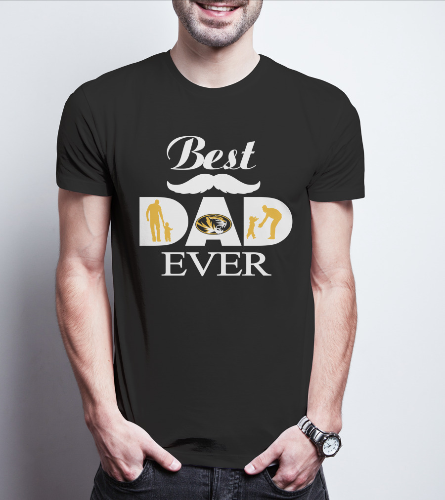Best Dad Ever Missouri Tigers T-Shirt