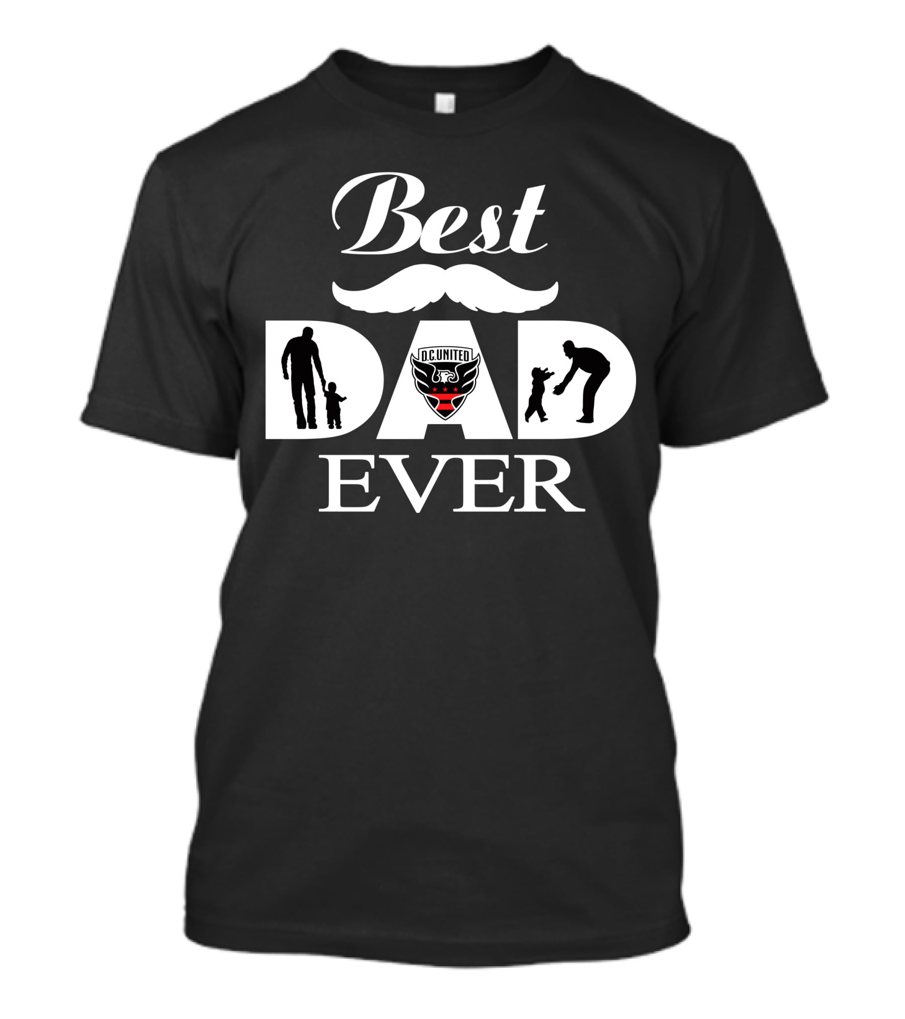 Best Dad Ever Dc United Father's Day Silhouette T-Shirt