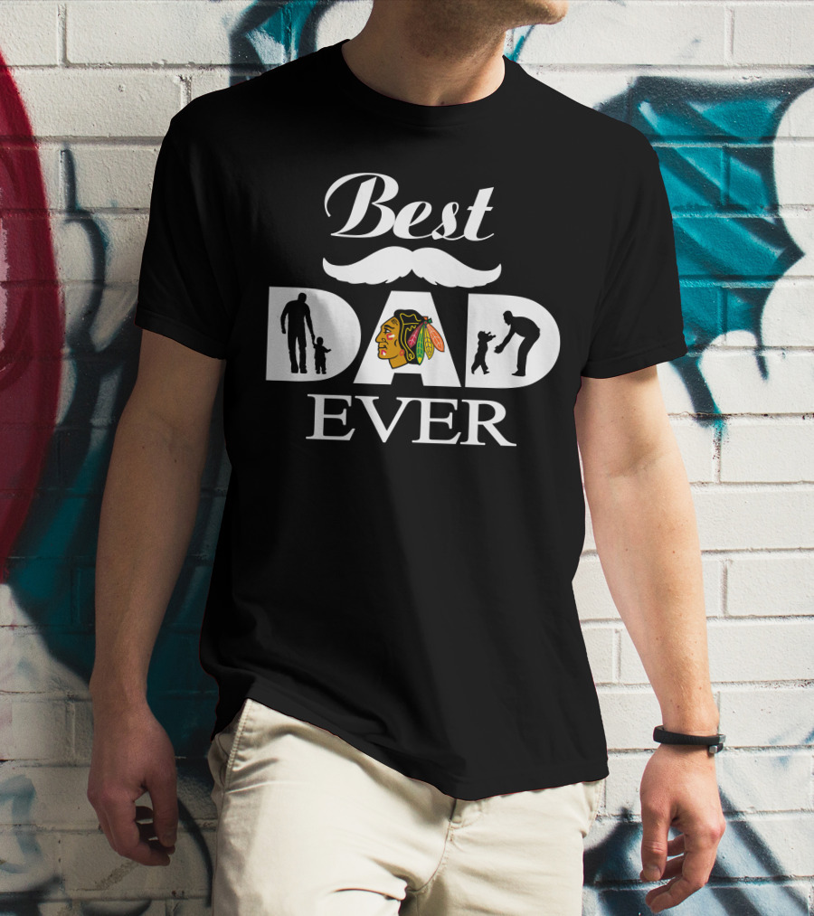 Chicago Blackhawks Best Dad Ever Father's Day T-Shirt