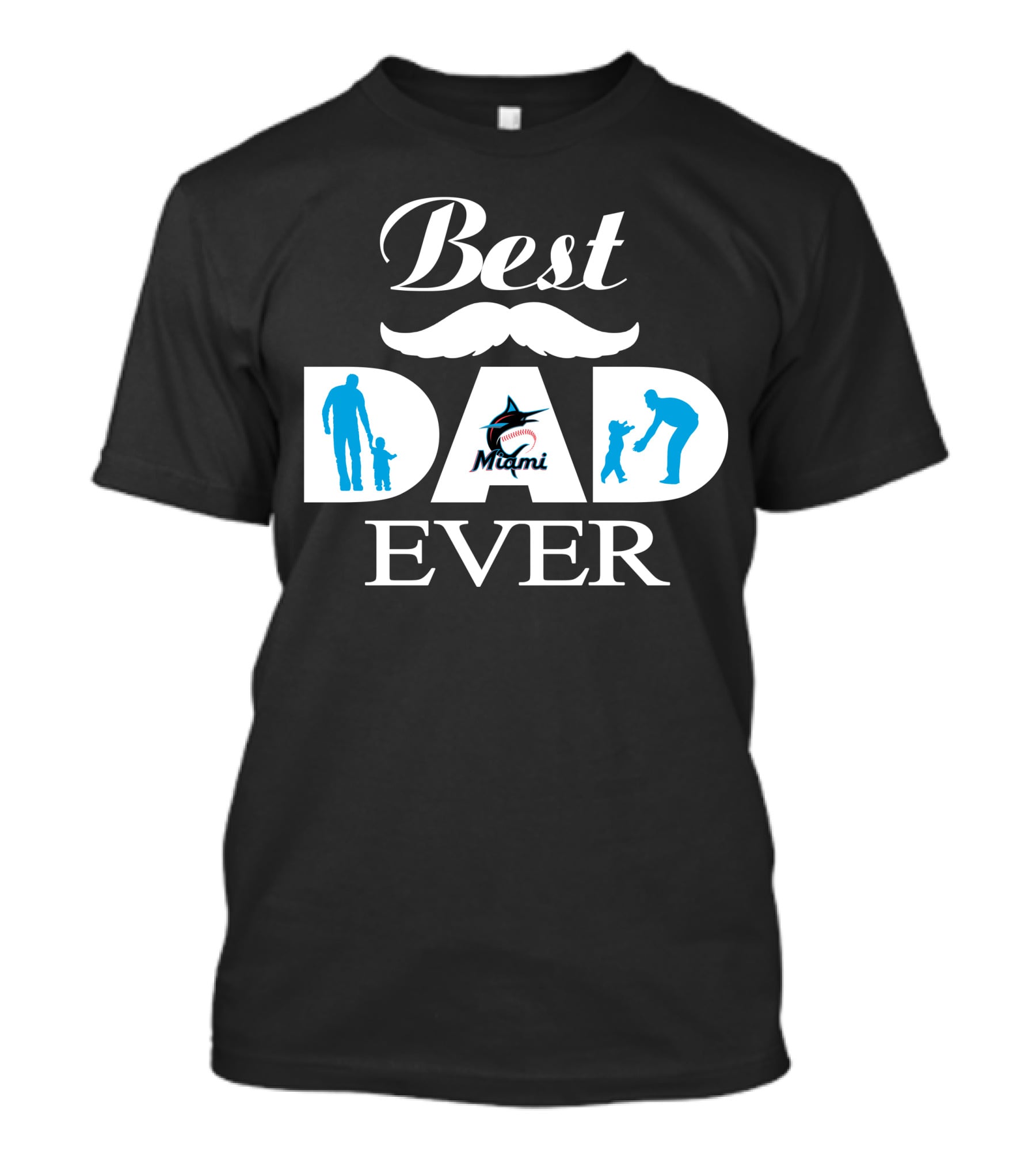 Best Dad Ever Miami Marlins 226 T-Shirt