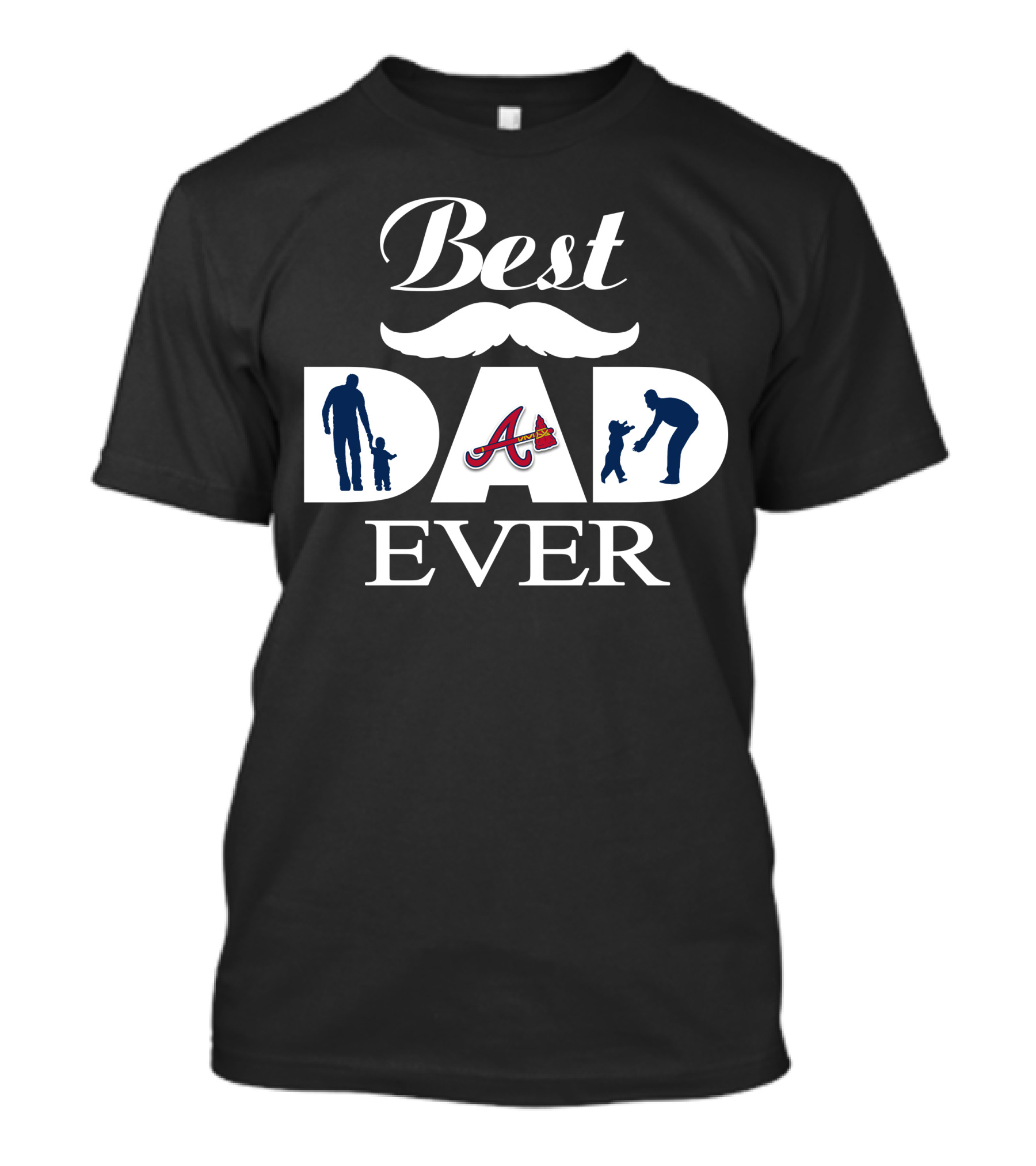 Best Dad Ever Atlanta Braves Father's Day Gift T-Shirt
