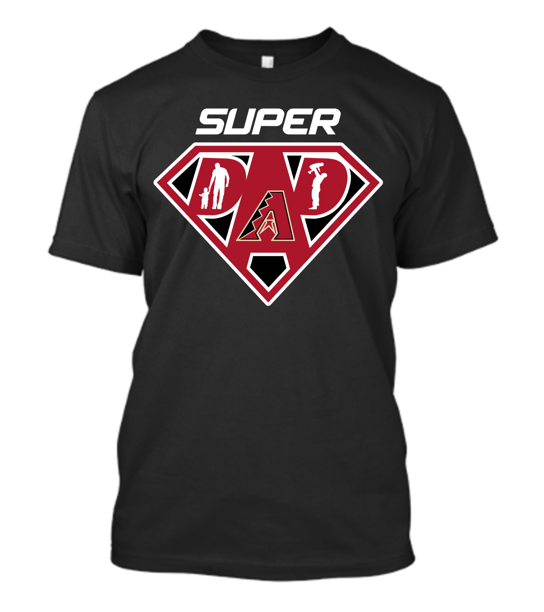 Super Dad Arizona Diamondbacks Hero T-Shirt