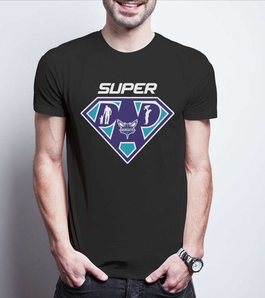 Super Charlotte Hornets Dad Hero Duo T-Shirt