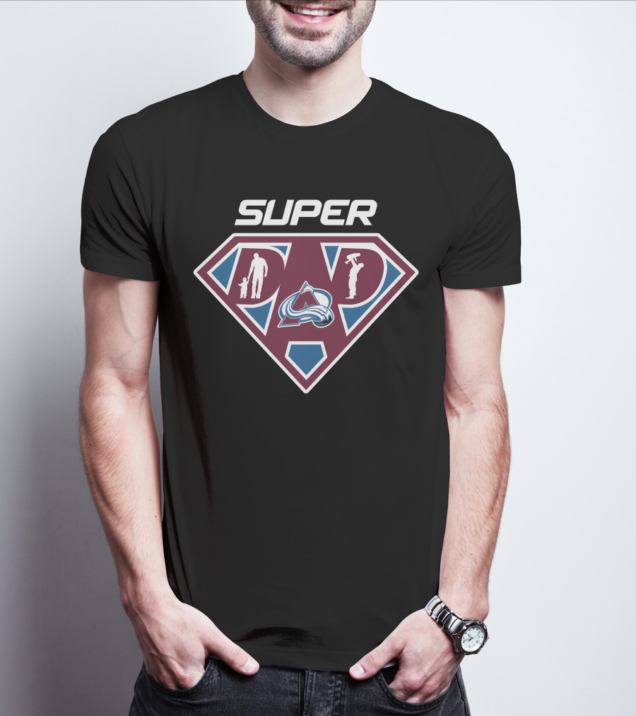 Super Dad Colorado Avalanche Logo Father's Day Gift T-Shirt