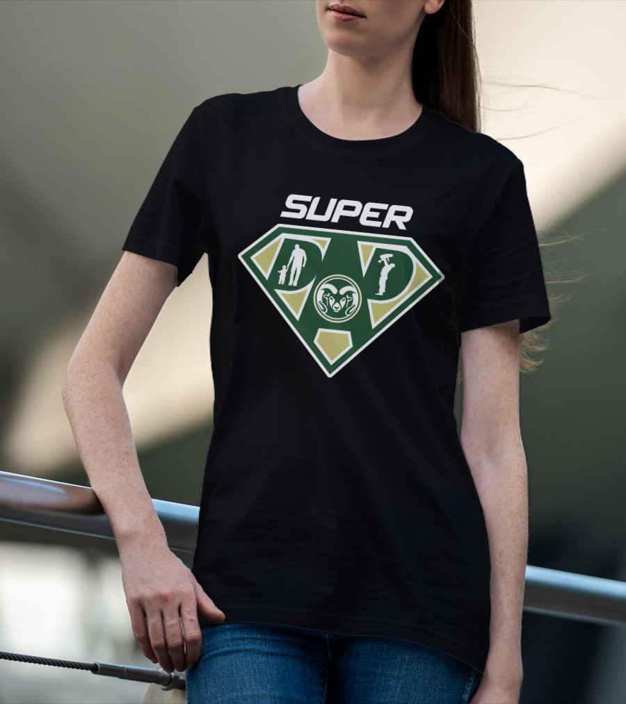 Super Colorado State Rams Dad Badge T-Shirt