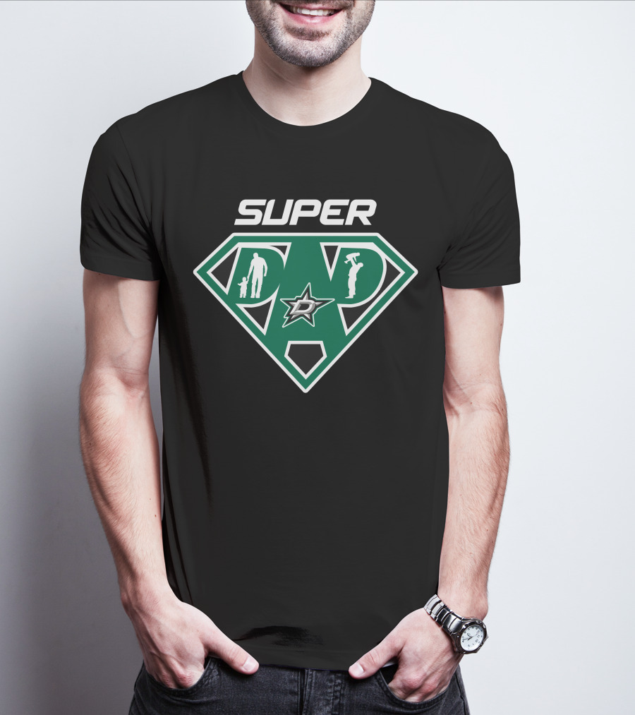 Super Dad Dallas Stars Logos And Icons T-Shirt