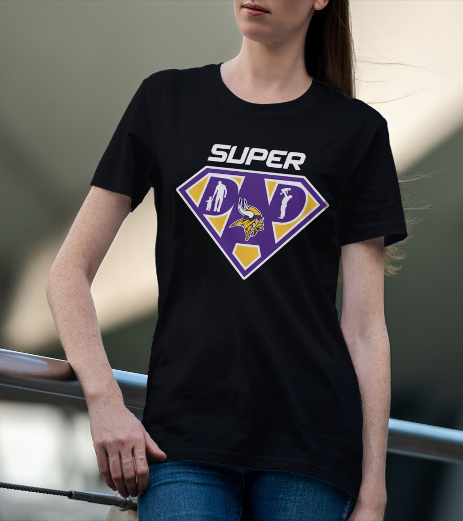 Super Dad Minnesota Vikings Football Fan T-Shirt
