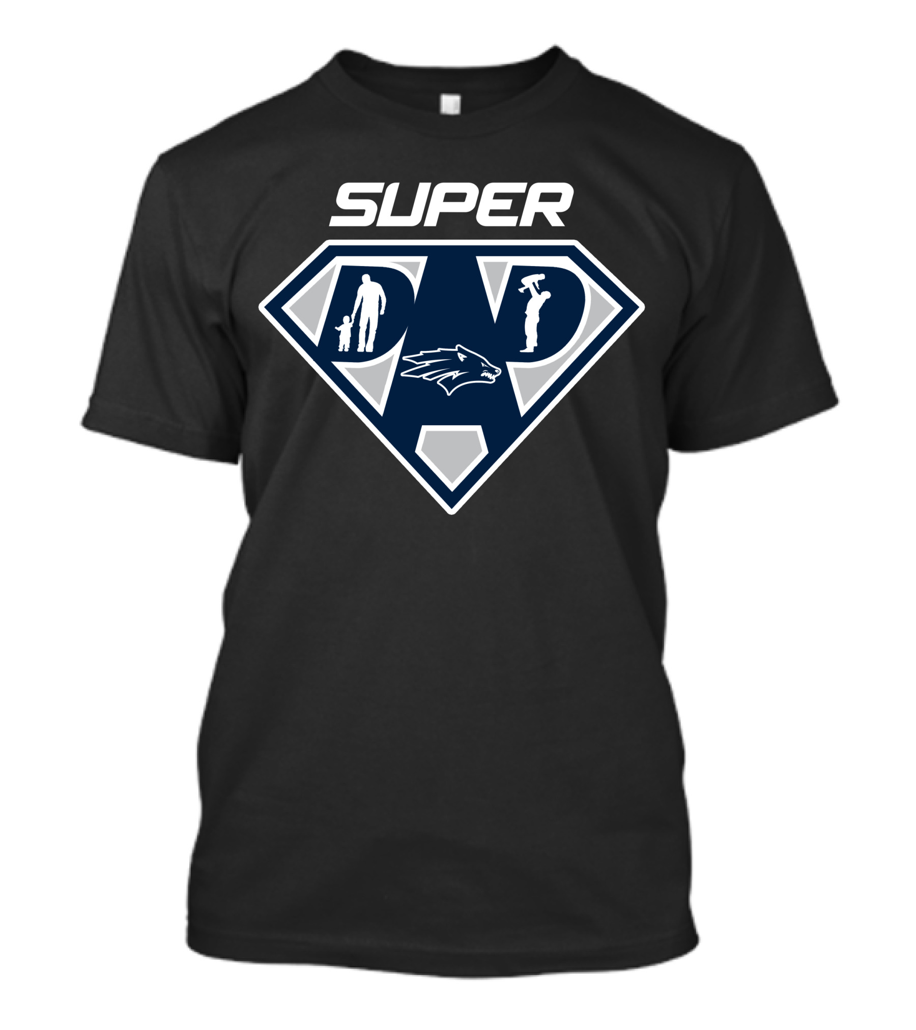 Super Dad Nevada Wolf Pack T-Shirt
