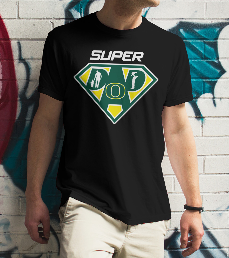 Super Dad Oregon Ducks Hero Shield T-Shirt
