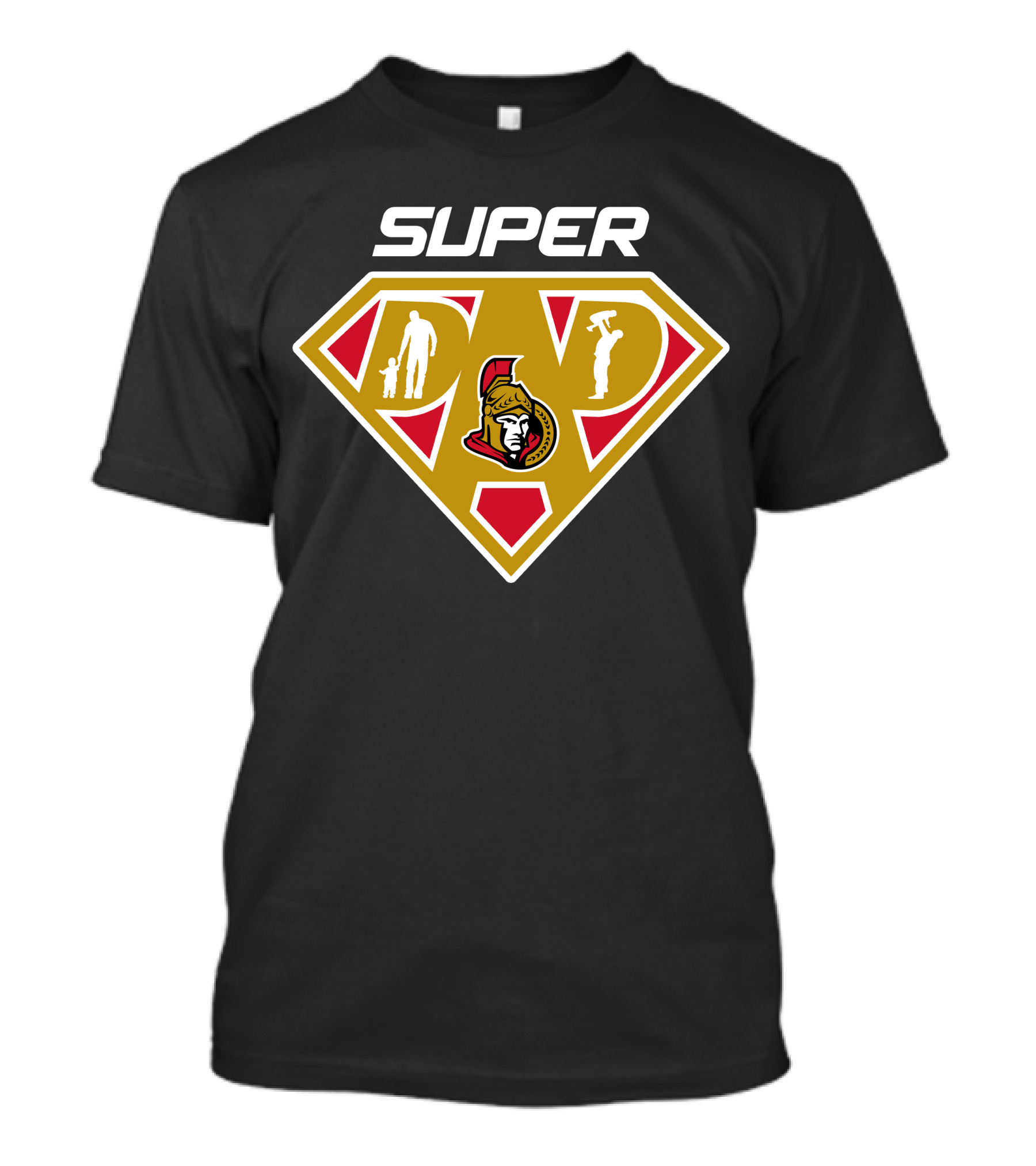 Super Ottawa Senators Dad Hero Shield T-Shirt