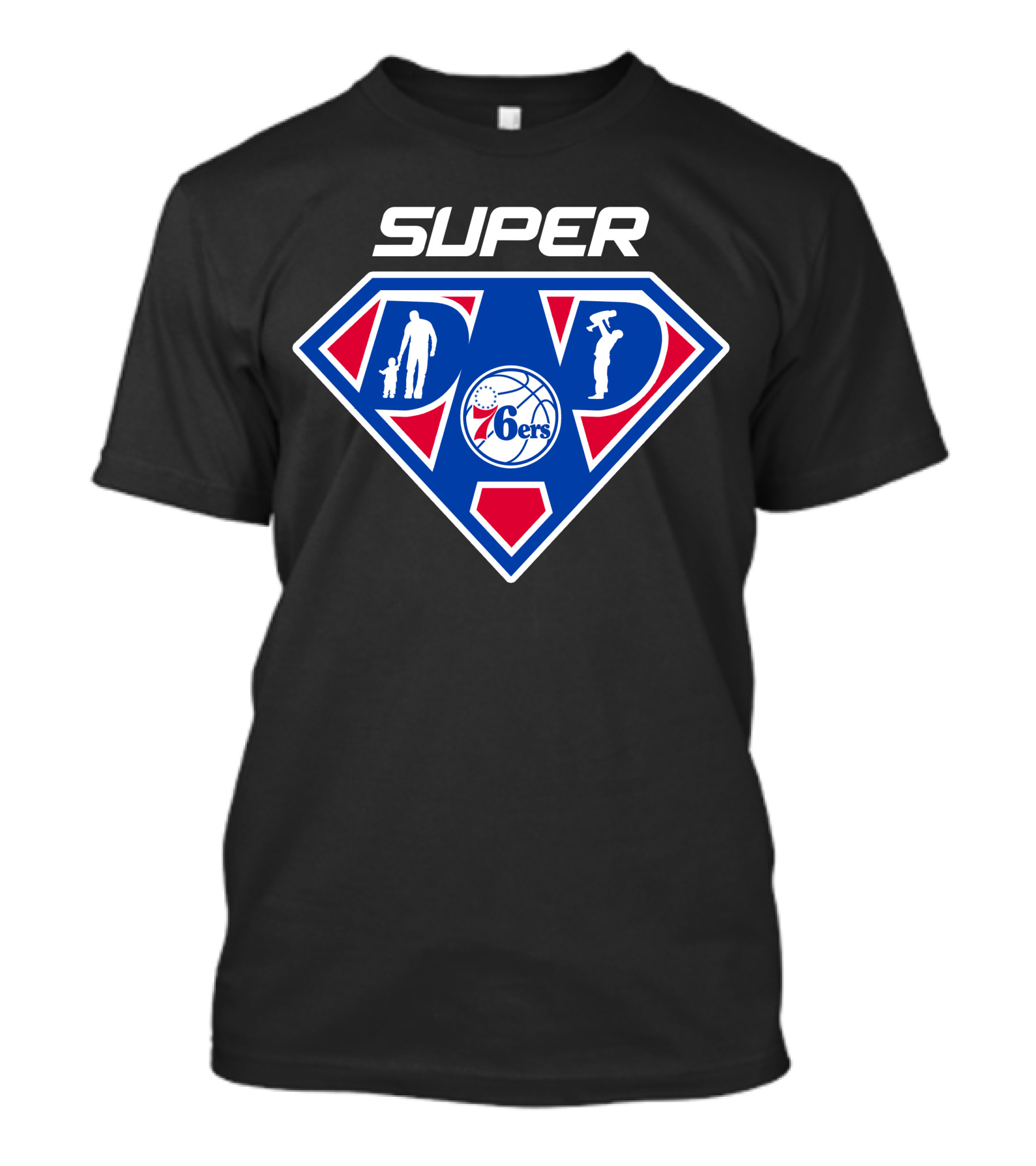 Philadelphia 76ers Super Dad Basketball Hero T-Shirt