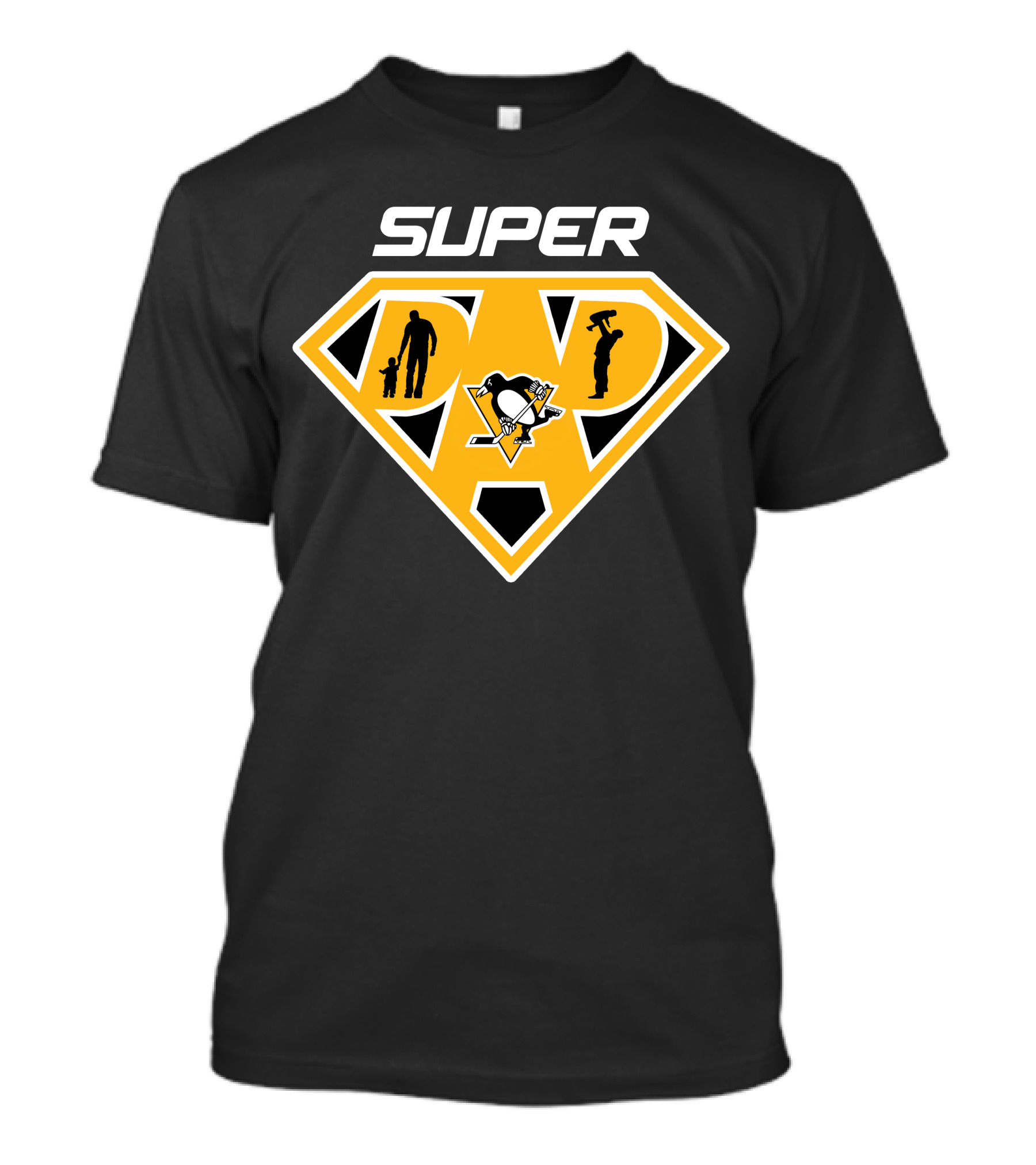Super Dad Pittsburgh Penguins Logo Hero T-Shirt