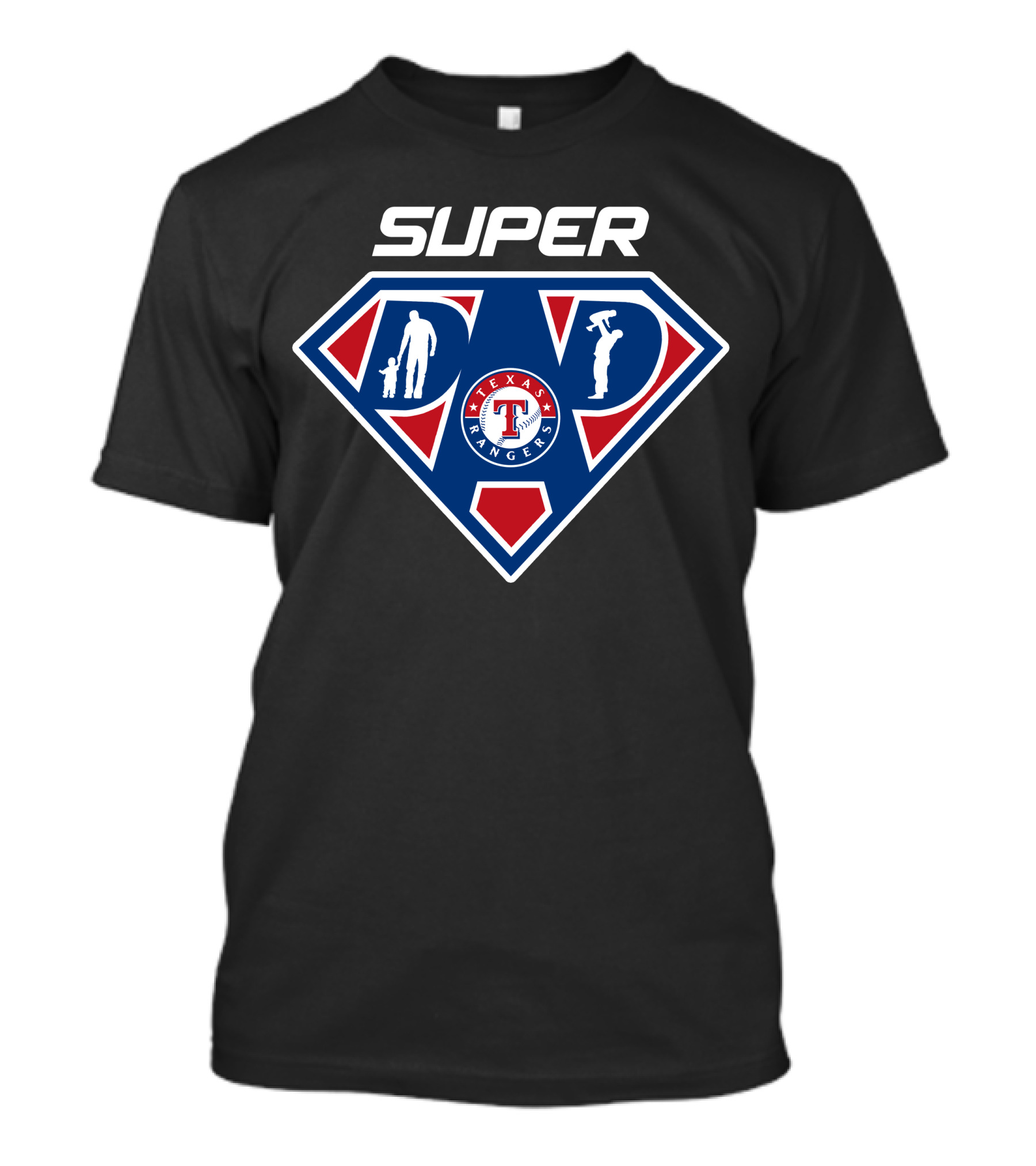 Super Dad Texas Rangers Shield T-Shirt