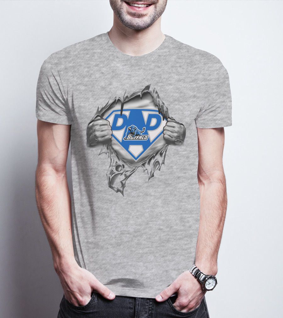 Buffalo Bulls Super Dad 4 With Heroic Shield T-Shirt