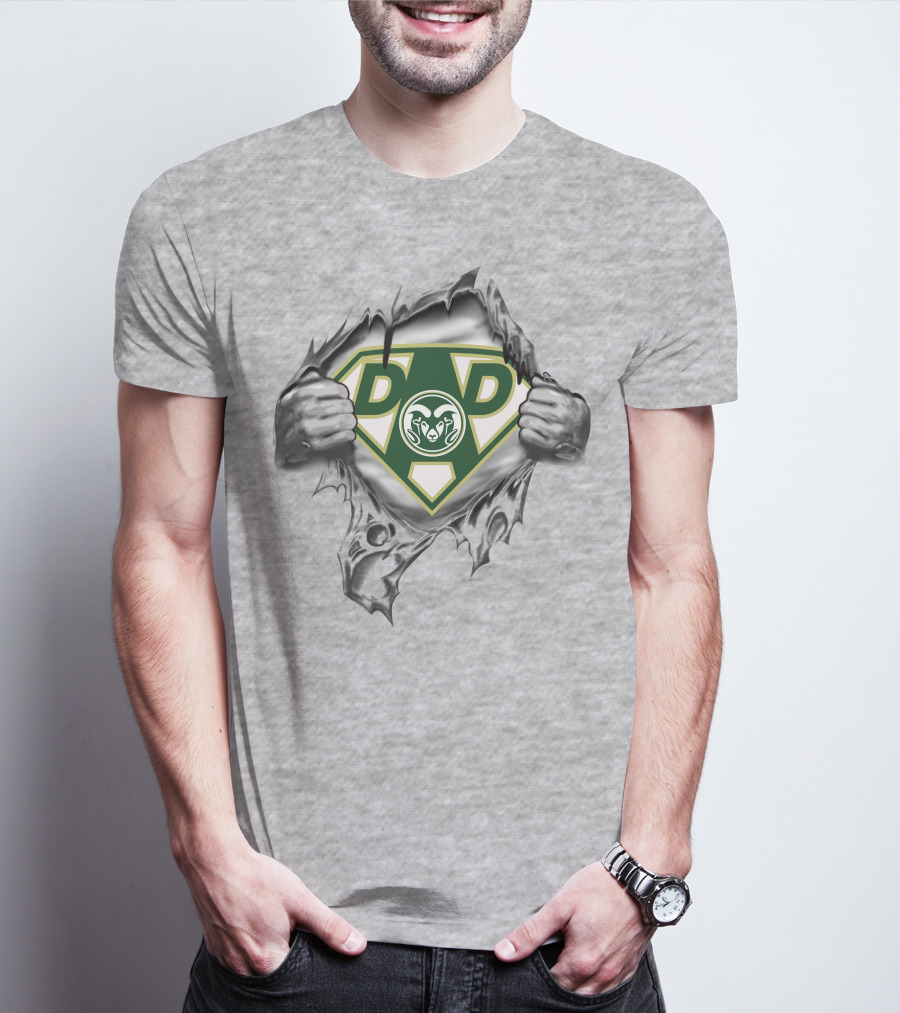 Colorado State Rams Dad Superhero T-Shirt