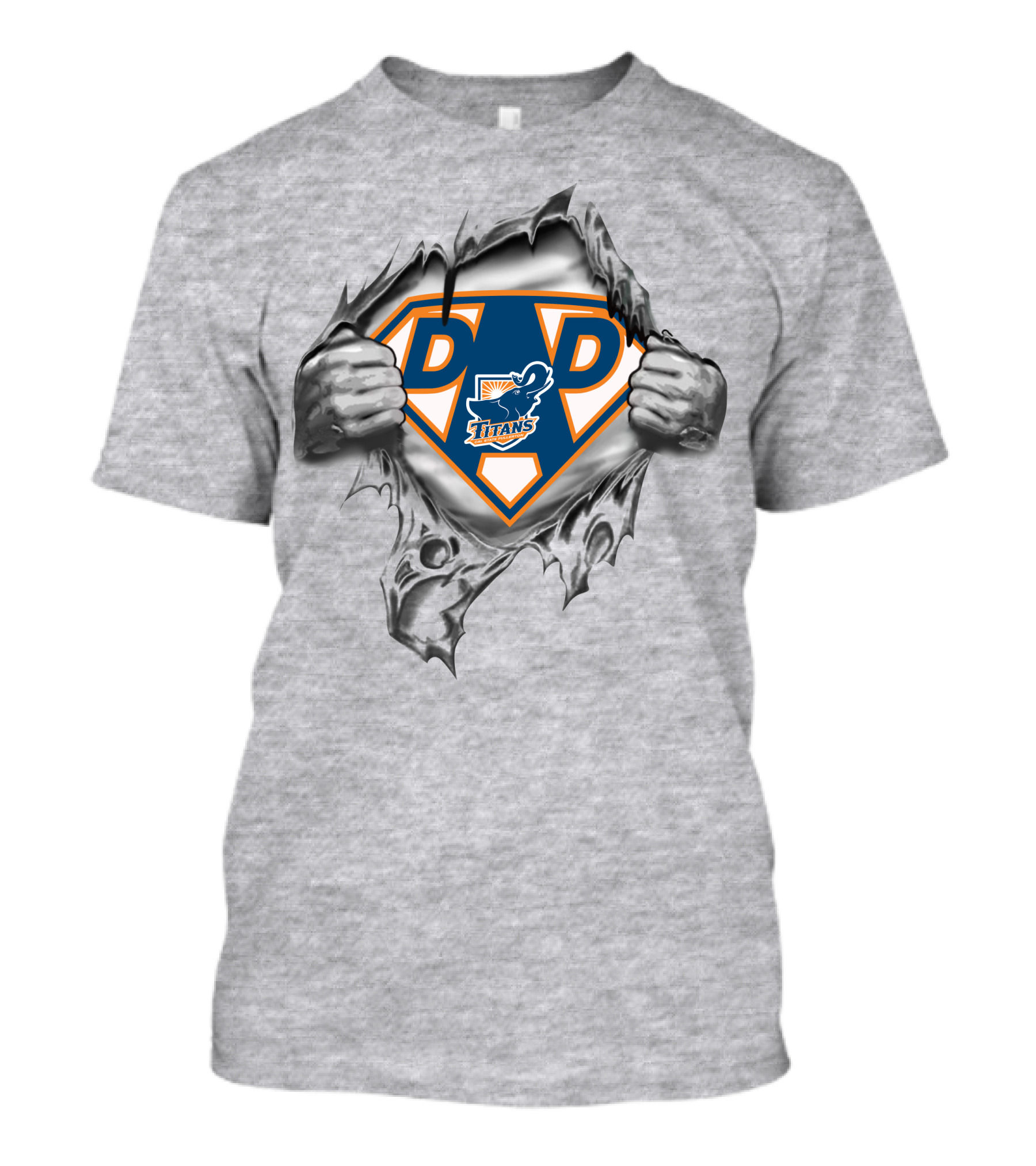 Fullerton Titans Super Dad Shield T-Shirt