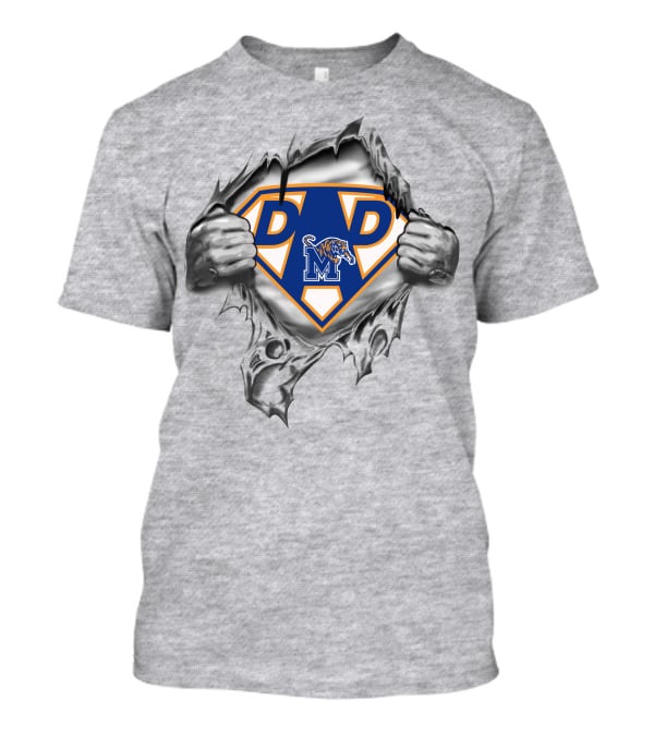 Memphis Tigers Super Dad Heroic Transformation With M T-Shirt
