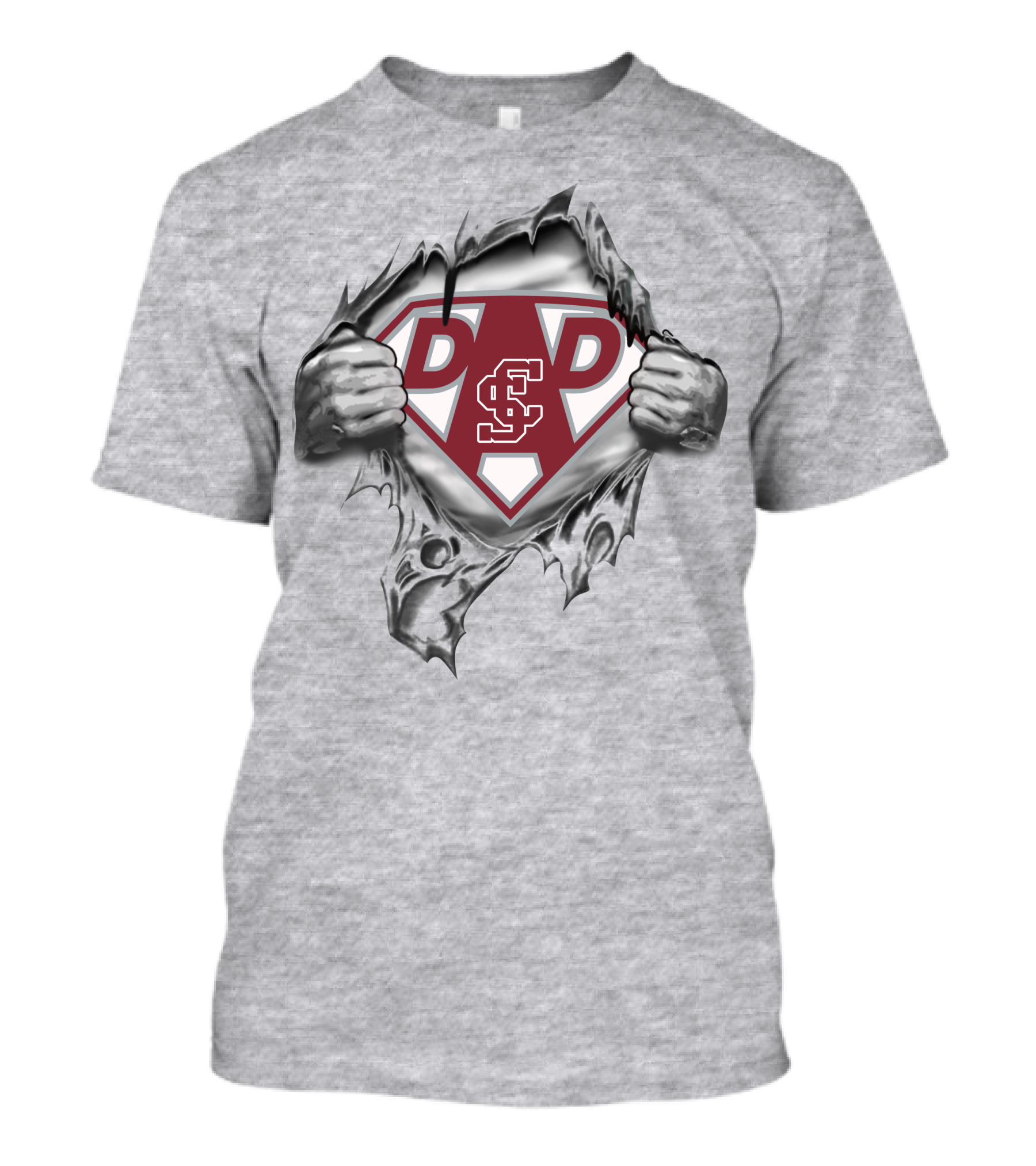 Santa Clara Broncos Sc Super Dad Hero T-Shirt
