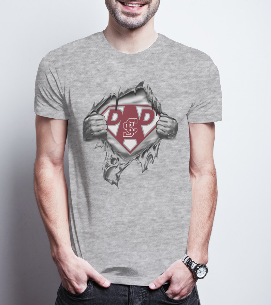 Santa Clara Broncos Sc Super Dad Hero T-Shirt