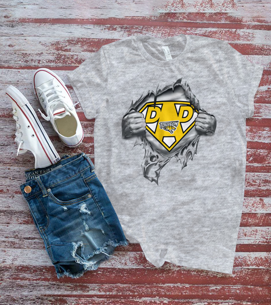 Towson Tigers Super Dad Shield T-Shirt