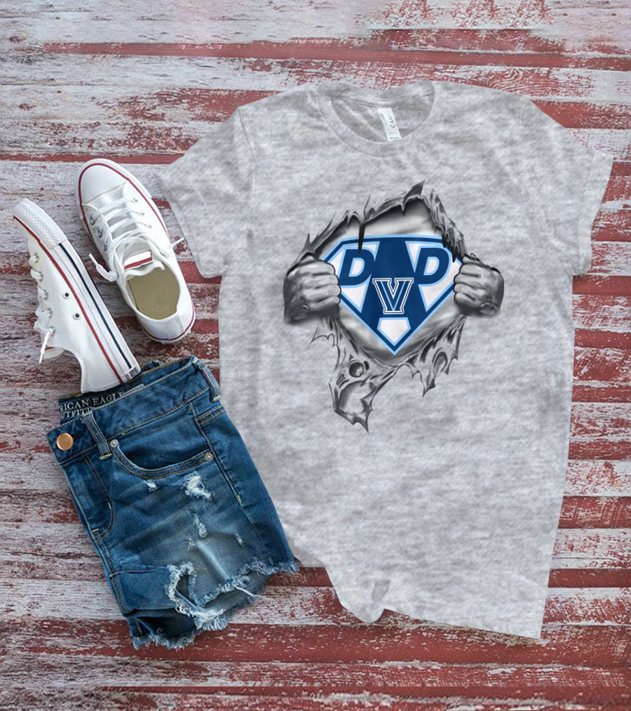 Villanova Wildcats Super Dad V Logo Novelty T-Shirt
