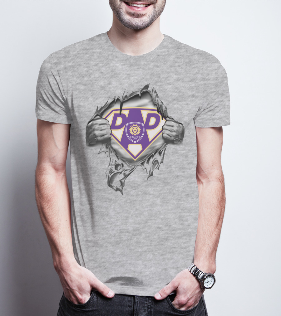 Super Dad Orlando City Sc Shield Fan 257 T-Shirt