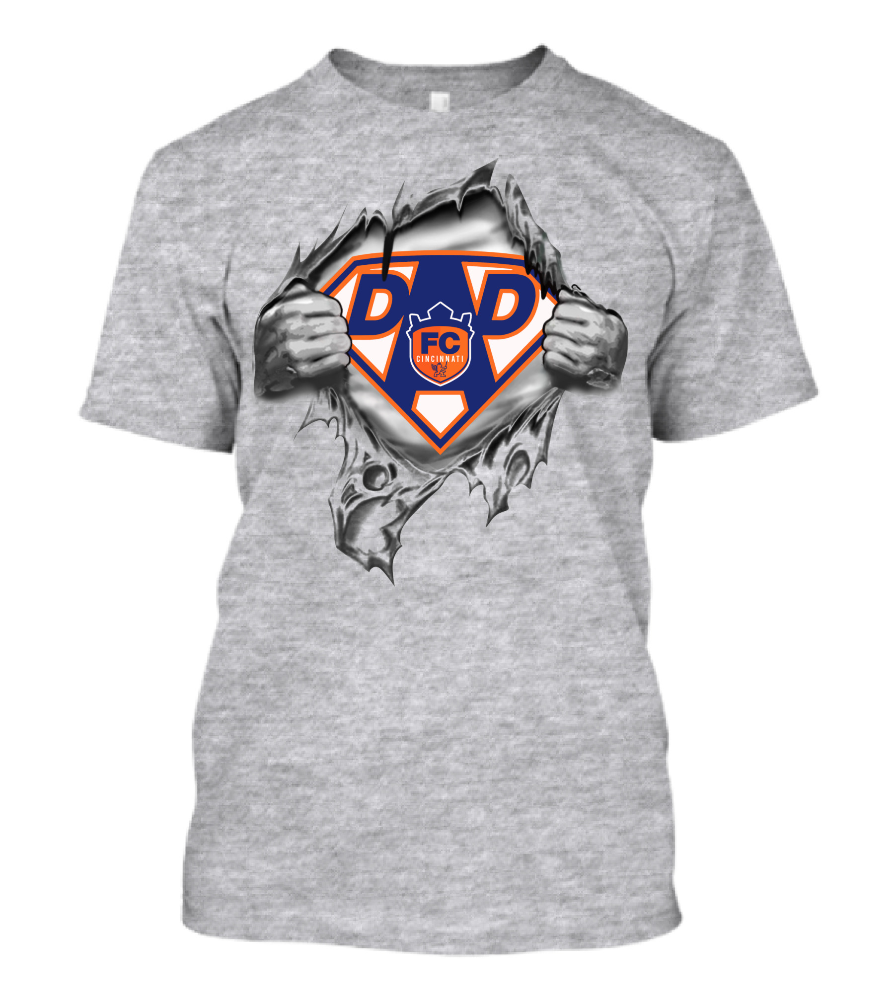 Fc Cincinnati Super Dad Hero Shield T-Shirt