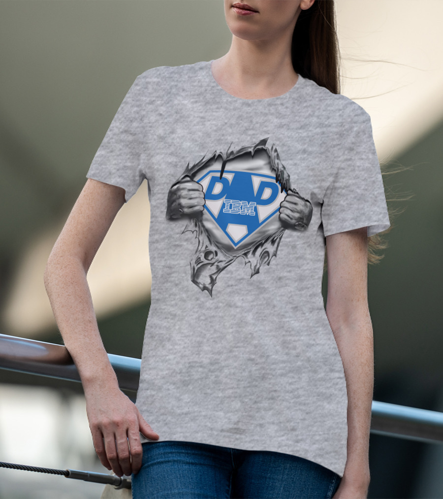 Ibm Super Dad Logo Superman Chest T-Shirt