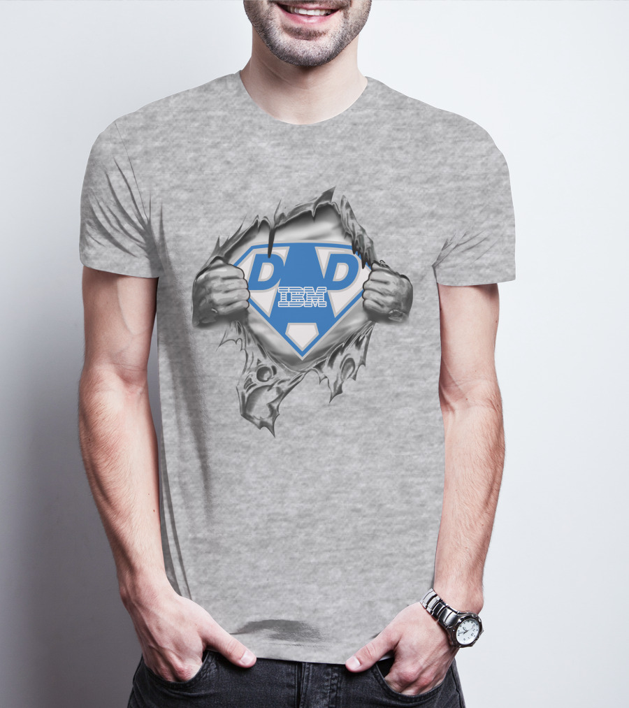Ibm Super Dad Logo Superman Chest T-Shirt