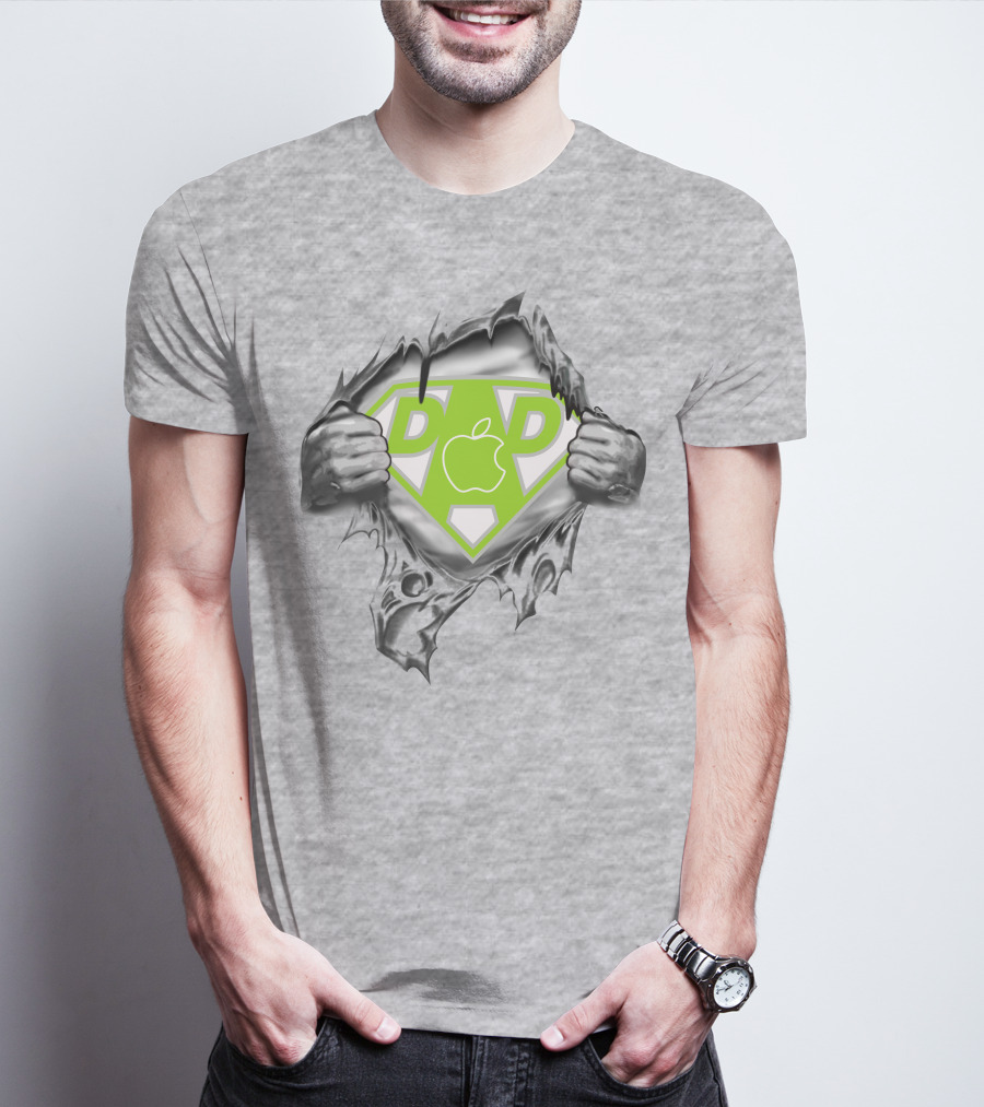 Super Dad Apple Logo Hero 419 T-Shirt