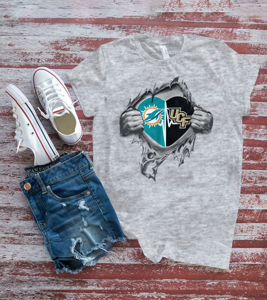 Miami Dolphins Ucf Knights  It's In My Heart T-Shirt