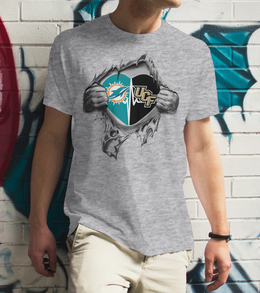 Miami Dolphins Ucf Knights  It's In My Heart T-Shirt