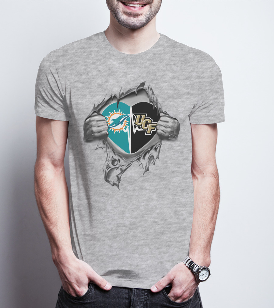 Miami Dolphins Ucf Knights  It's In My Heart T-Shirt