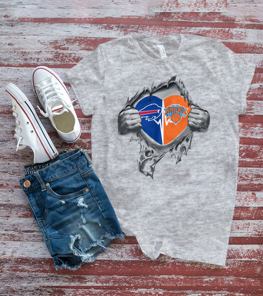Bills Knicks Heart Loyalty Fan Passion T-Shirt