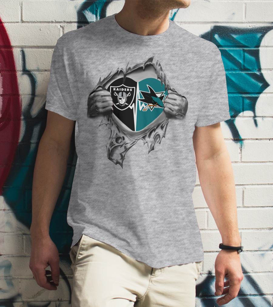 San Jose Sharks 313 Raiders It's In My Heart T-Shirt