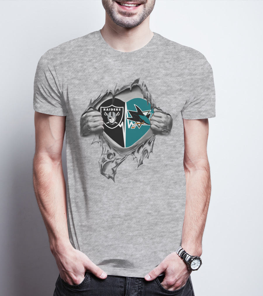 San Jose Sharks 313 Raiders It's In My Heart T-Shirt