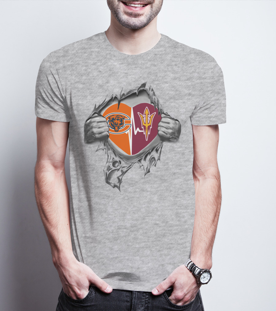 Bears Arizona State Sun Devils Heartbeat T-Shirt