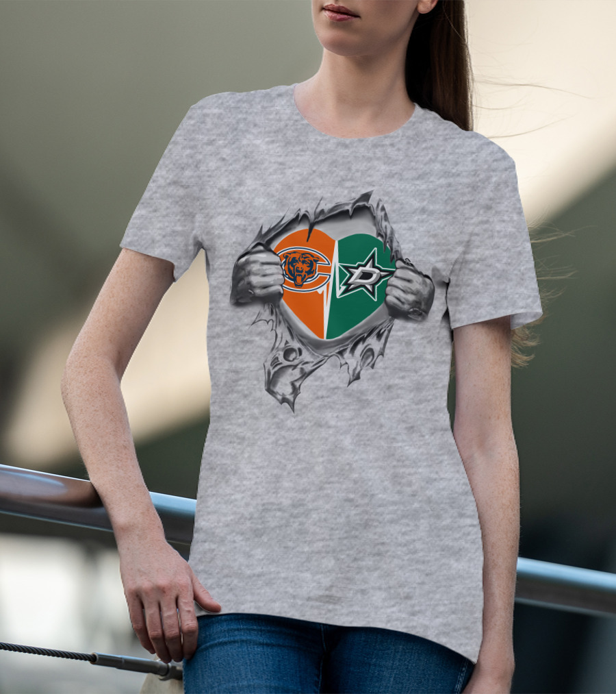 Bears Dallas Stars Heart Passion T-Shirt