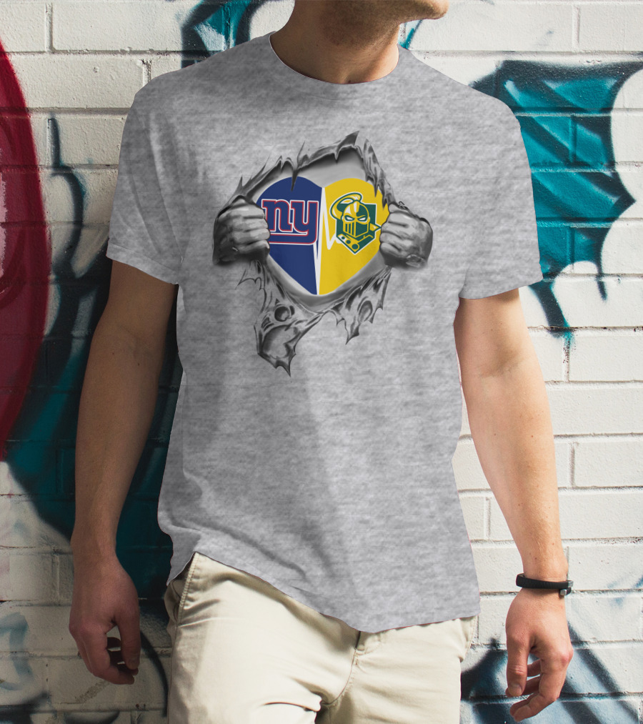 New York Giants Clarkson Golden Knights Heart T-Shirt