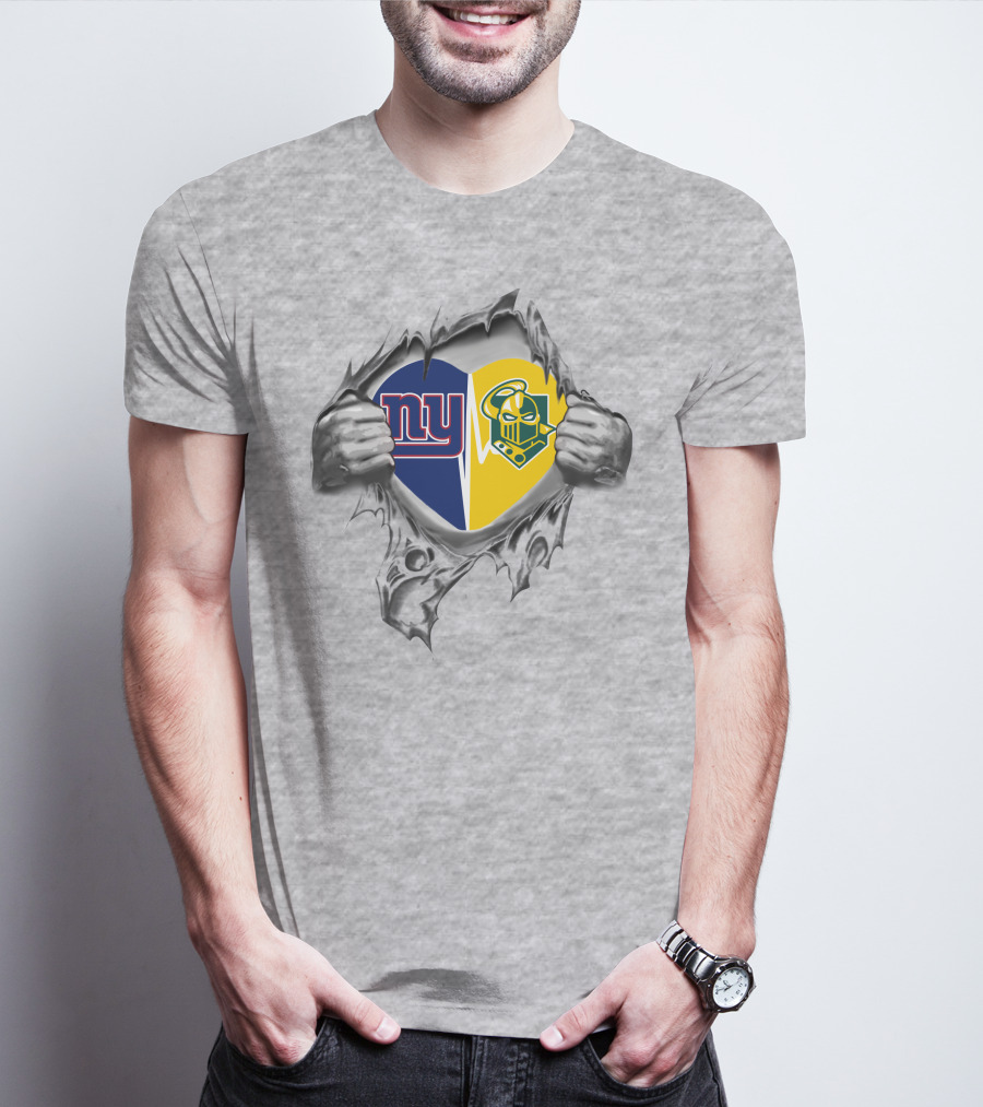 New York Giants Clarkson Golden Knights Heart T-Shirt