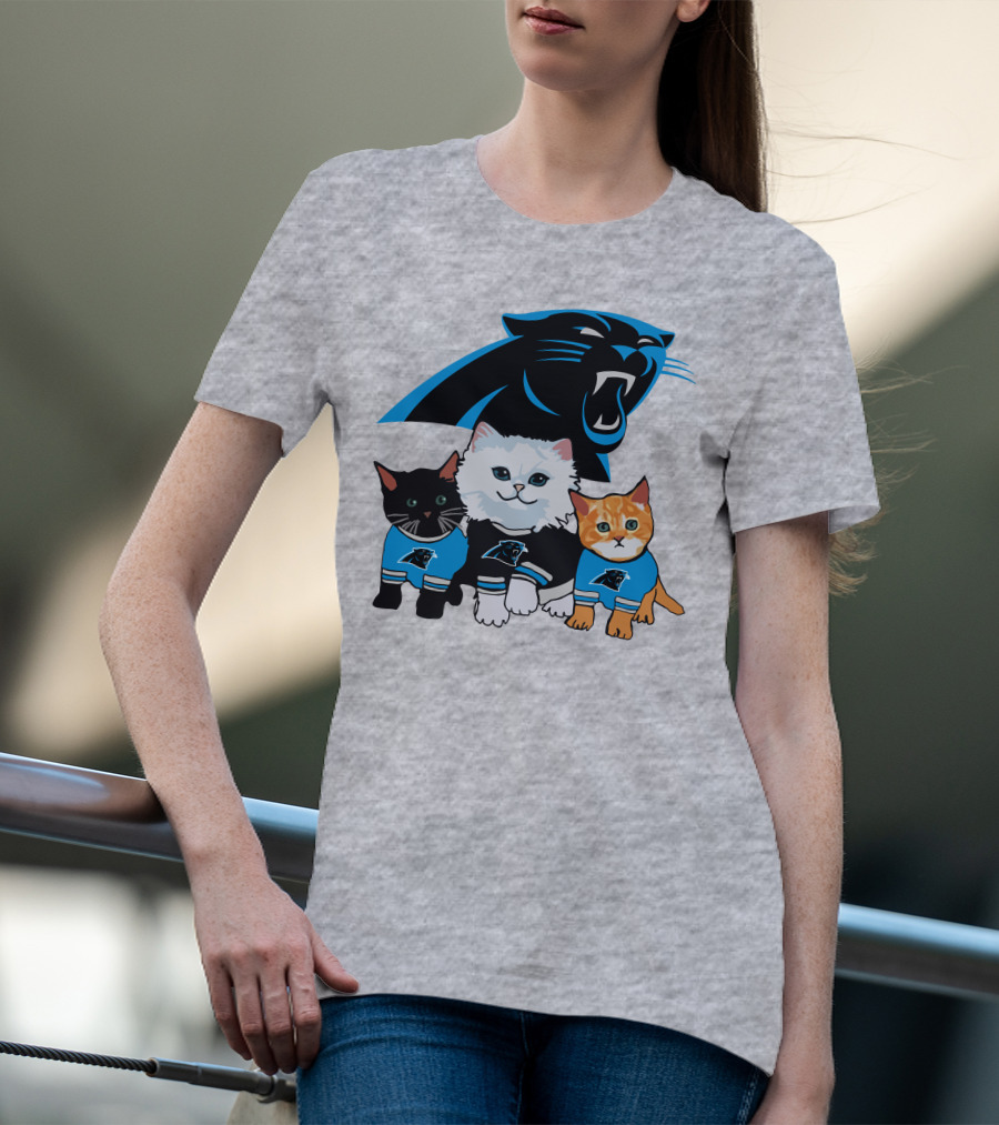 Carolina Panthers Cat Trio T-Shirt