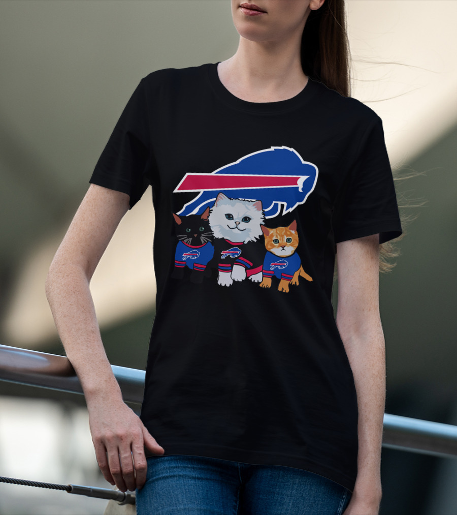 Buffalo Bills Cats In Team Jerseys T-Shirt