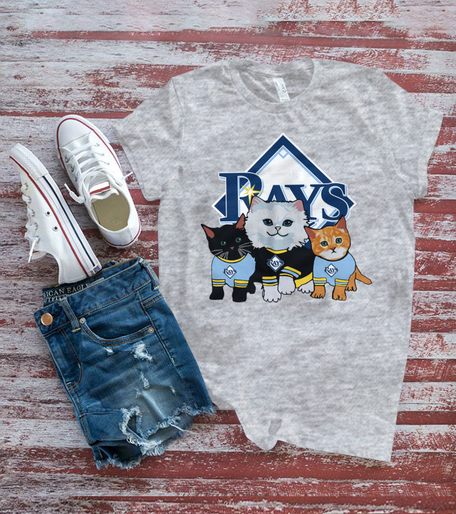 Rays Cats Wearing Team Jerseys Tampa Bay T-Shirt