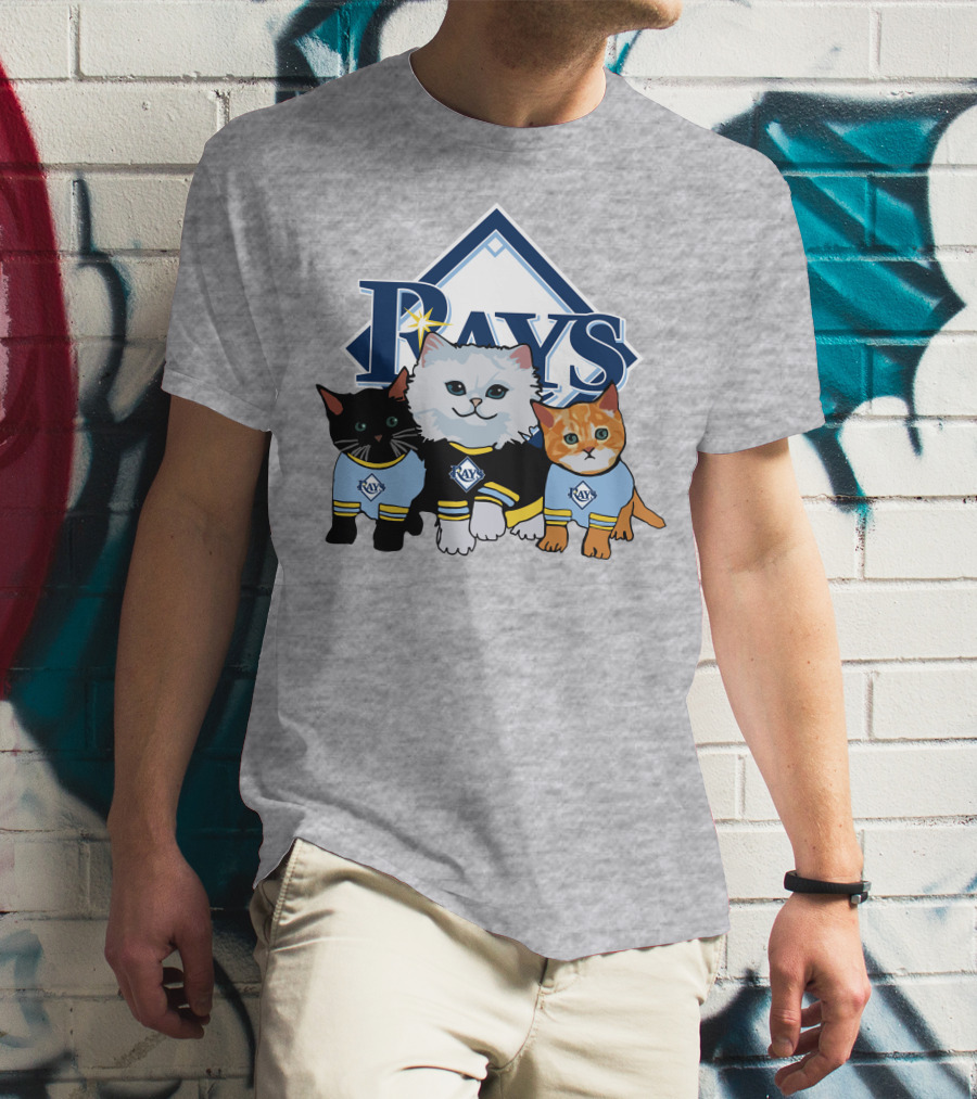 Rays Cats Wearing Team Jerseys Tampa Bay T-Shirt