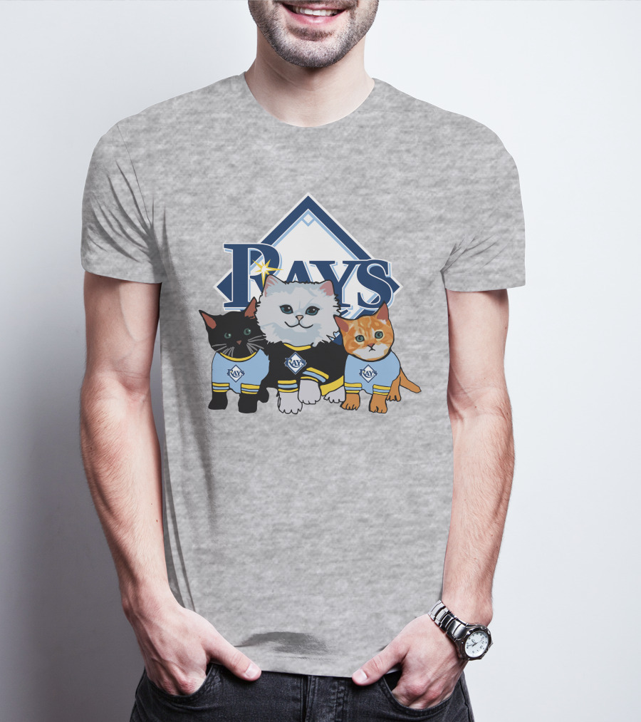 Rays Cats Wearing Team Jerseys Tampa Bay T-Shirt